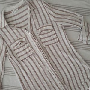 Striped button down shirt
